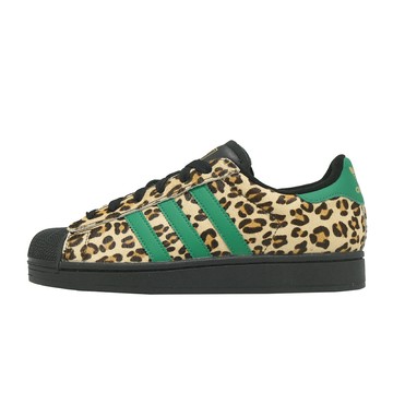 adidas 愛迪達 休閒鞋 Superstar II W 女鞋 黑 復古 豹紋 貝殼鞋 JP8165