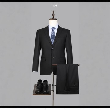 商務西裝男職業正裝西服男士西裝套裝銀行4S店同款純色工作服外套鑫弘-錦衣華服