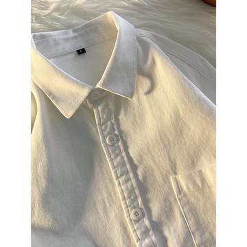 外套男士秋冬季襯衫少年感穿搭純色休閑男款襯衣港風日系春裝長袖