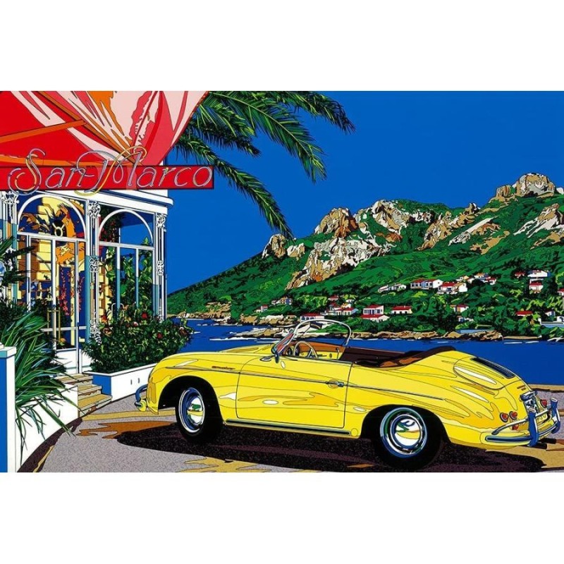 鈴木英人 絵画 現代アート 絵 インテリア コートダジュールの小高い丘