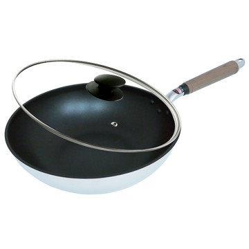 hokua 北陸 SenLenFan洗鍊粉絲版輕量不沾炒鍋 30cm 含蓋  1個