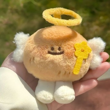 【臺灣出貨】可愛天使土豆毛絨玩偶公仔創意背包掛件鑰匙扣掛飾ins送閨蜜禮物