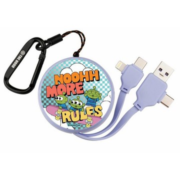 迪士尼三眼怪 PD快充多合一伸縮鏡面充電線 便攜可伸縮式