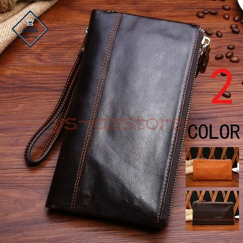 メンズ 財布 長財布 人気 ブランド 革 本革 Wファスナー 小銭入れ カード 大容量 使いやすい ヘッド 牛革 通販 Lineポイント最大get Lineショッピング