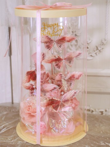 鈔票蝴蝶永生花盒/生日禮物/情人禮物/有錢花