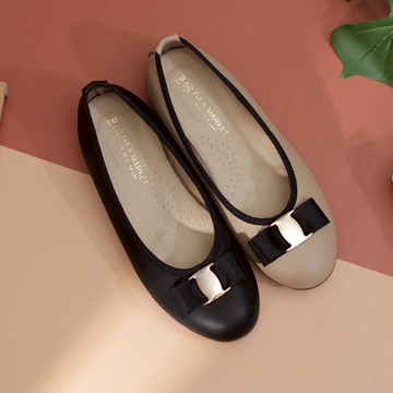 富發牌 1BC86 韓風小蝶結平底娃娃鞋 淑女鞋 低跟鞋  法式風格 女生包鞋 平底娃娃鞋 懶人鞋