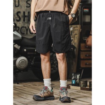 戶外輕薄速干短褲男夏外穿潮牌寬松冰絲男士5分褲青少年沙灘中褲