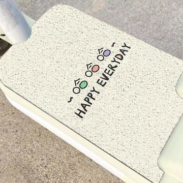 耐磨耐用💫 快樂搞怪小狗通用型愛瑪小刀電動車踏墊子絲圈自裁防雨蹭土防滑墊 机车防滑垫