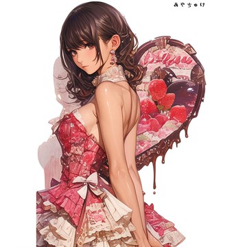 【12月新作6】07-111-0038 人物貼紙 性感情人節女孩