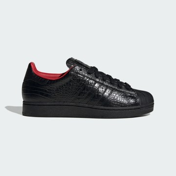 adidas Adidas 愛迪達 Superstar II [IH9310] 男 休閒鞋 復古鞋 貝殼鞋 鱷魚紋 復古鞋 黑紅