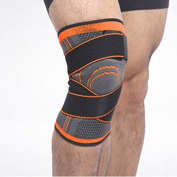 AOLIKES 奧力克斯 7720 綁帶護膝 橘色 適合腿圍53-64cm  XL  1個