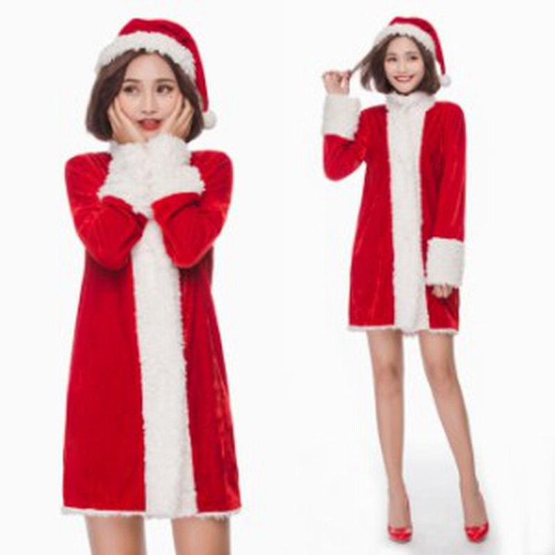 クリスマス サンタ Xmas サンタクロース 可愛い ワンピース 帽子付き イベントパーティー コスプレ衣装 Sd28 Sd28 通販 Lineポイント最大1 0 Get Lineショッピング