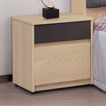文創集 米雅麗雙色1.6尺二抽床頭櫃-48x40x52cm免組