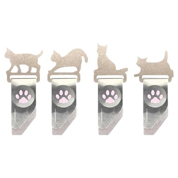 TOHKIN 東京金屬 貓咪書籤 索引夾 Set  灰色  1組