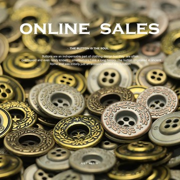 🔥臺灣出貨🔥1.1/1.5/1.7/2.0/2.2公分/麥繐寬邊凹麵四眼金屬钮扣 牛仔襯衣開衫手缝小扣子 外套大衣装饰扣
