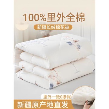 新疆一級長絨棉被棉花被子被芯棉絮床墊被褥100純棉全棉鋪底加厚