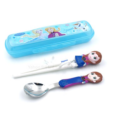 SuperBO 3D學習筷湯匙組-冰雪奇緣Anna(附盒)