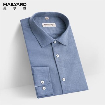 MAILYARD/美爾雅長袖襯衫 羊毛商務休閑男士秋冬修身暗紋襯衣 889