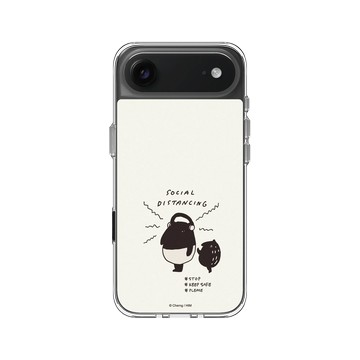 iPhone Air Clear Case（相機按鈕） 透明 - 馬來貘 Laimo - SOCIAL DISTANCING