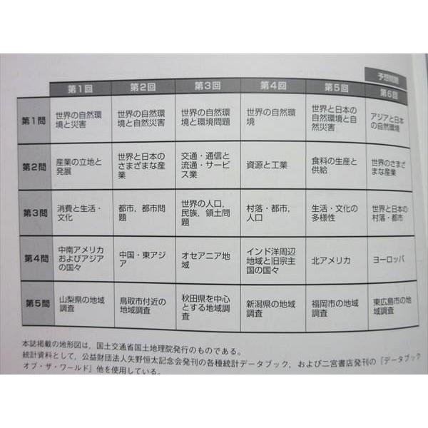 UA55-047 ベネッセ 共通テスト対策実力完成 直前演習 地理B 60分×6回 2022 問題 解答付計2冊 15S1B