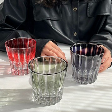 高級感璀璨玻璃杯家用輕奢水杯玻璃香檳威士忌洋酒杯子星芒杯洛克