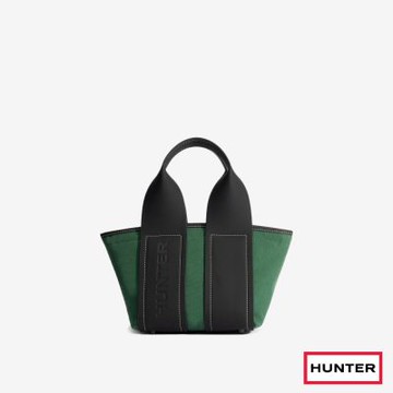 Refined粗針縫帆布迷你托特包-松綠