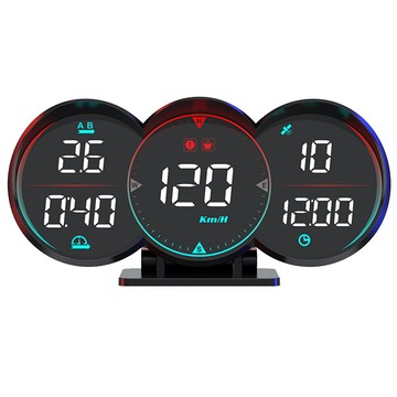 領先者 G17 GPS定位 LED大字體 HUD多功能抬頭顯示器  1個  黑色