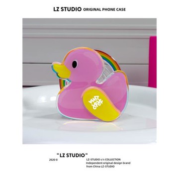 CASEGOOD 原創炫彩鐳射漸變磁吸氣囊支架解壓旋轉賺錢鴨伸縮折疊