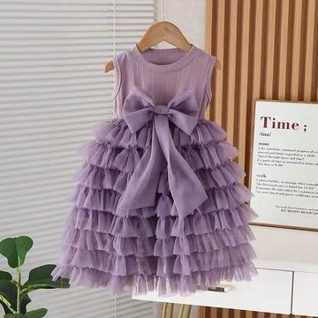 🍭臺灣出貨🍭兒童公主裙禮服蓬蓬裙蛋糕裙女童連衣裙夏季2026新款寶寶背心裙子