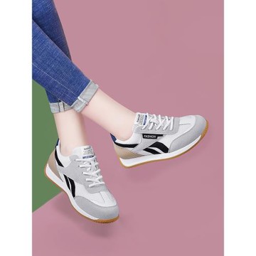 阿甘鞋女2025新款春季軟底旅游鞋真皮輕便女跑步運動鞋休閑女鞋