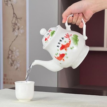茶壺送禮高顏值好用耐高溫陶瓷茶壺過濾孔茶壺防爆可微波中式