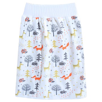 OhBabyLying 寶寶高腰防水隔尿裙 森林動物 柔軟親膚 舒適透氣  L號  1件