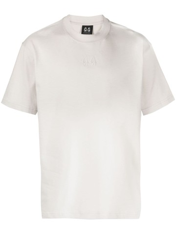 44 LABEL GROUP - logo-embroidered cotton T-shirt - men - Cotton - S - Neutrals