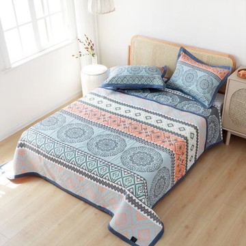 八層純棉紗布床單三件套雙面防滑加厚高檔榻榻米床蓋全棉四季通用