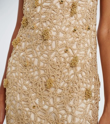 Xu Zhi Open-back embellished maxi dress