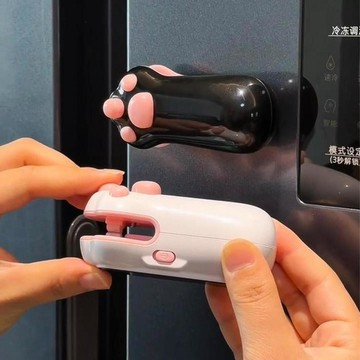 YOG-封口機磁吸二合一零食密封器迷你冰箱貼多功能塑封機快遞拆封口機