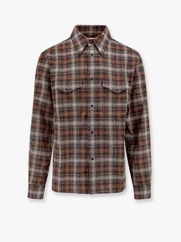 Cotton shirt with madras motif - TONYWACK - gender_Man