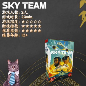 SKY TEAM全英文版桌游天合作交流解謎美式小隊情侶兄弟飛機默契