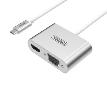 UNITEK Type-C轉 HDMI / VGA 鋁合金高清轉換器(Y-V100SL)