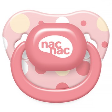 nac nac 拇指型安撫奶嘴  6個月以上  蜜桃粉  1入