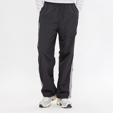 Hang Ten- 防輕潑水撞色防風寬版長褲-男(黑色)