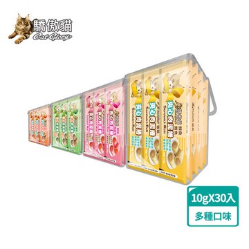 Cat Glory驕傲貓 夾心肉泥捲桶裝10gΧ30入/300g (貓零食、貓泥、貓點心)