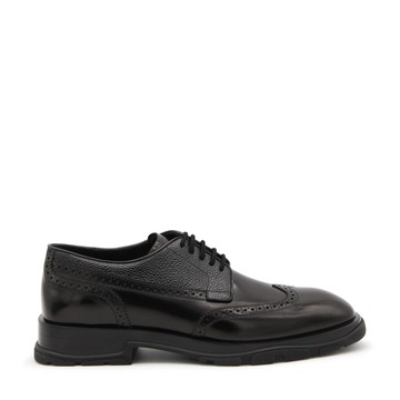 Alexander Mcqueen - Black Leather Lace Up Shoes