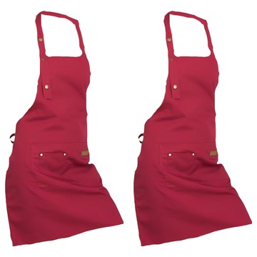 防水帆布 工作用圍裙  紅色  2個