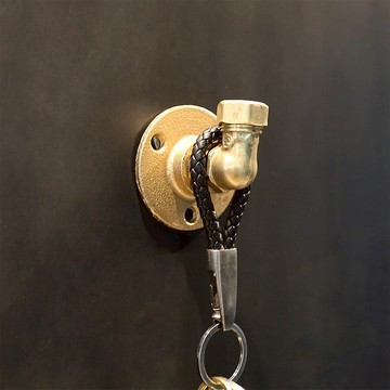 工業風金屬掛鉤銅衣帽掛鉤掛衣服包包鑰匙玄關掛鉤 3個裝