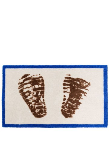 Sunnei - logo-footprint textured doormat - unisex - Polyamide - One Size - White