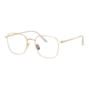 RIGHT NOW 超薄方圓形抗藍光眼鏡 金色  金子  鏡框總寬137mm