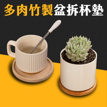 台灣現貨 杯墊底胚 多肉竹製盆栽墊 杯墊 DIY材料 竹製素胚 親子 手工 手作 竹托 杯墊創作 馬賽克杯墊 艾瑪
