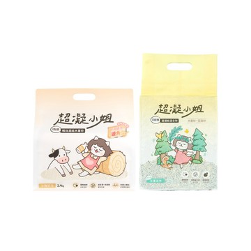 LADY N 0碎塊超凝結混合砂豆腐砂+木薯砂/0黏底瞬效凝結純木薯砂 2.4kgx6包 (兩種任選)
