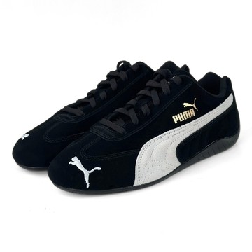 PUMA Speedcat OG 彪馬麂皮賽車鞋 女 黑白 復古薄底休閒運動鞋 潮流綁帶百搭平底低筒鞋398846-01